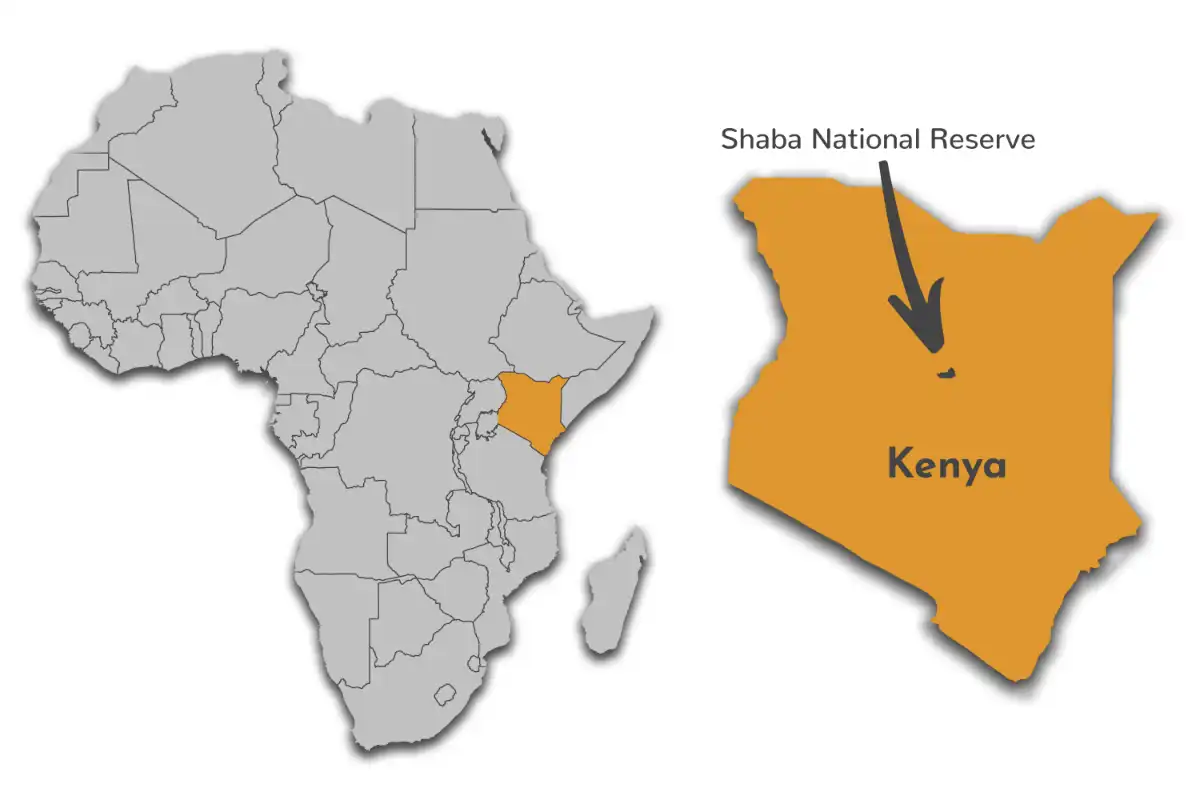 Shaba National Reserve map